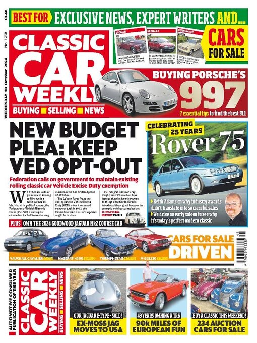 Title details for Classic Car Weekly by H BAUER PUBLISHING LIMITED - Available